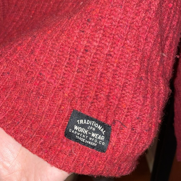 Superdry Tweed Ribbed Chunky Red Pullover - Picture 5 of 5